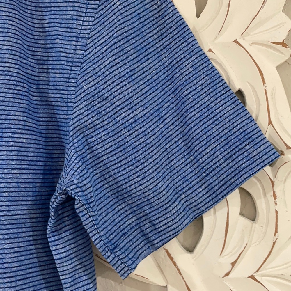 NWT OLD NAVY blue striped shirt- M - Picture 5 of 7